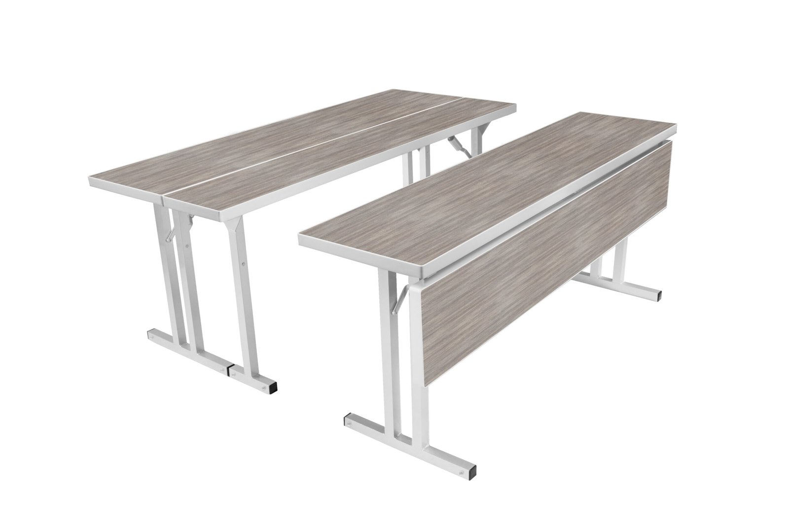 T2 Table - Weathered Fiberwood, Silver