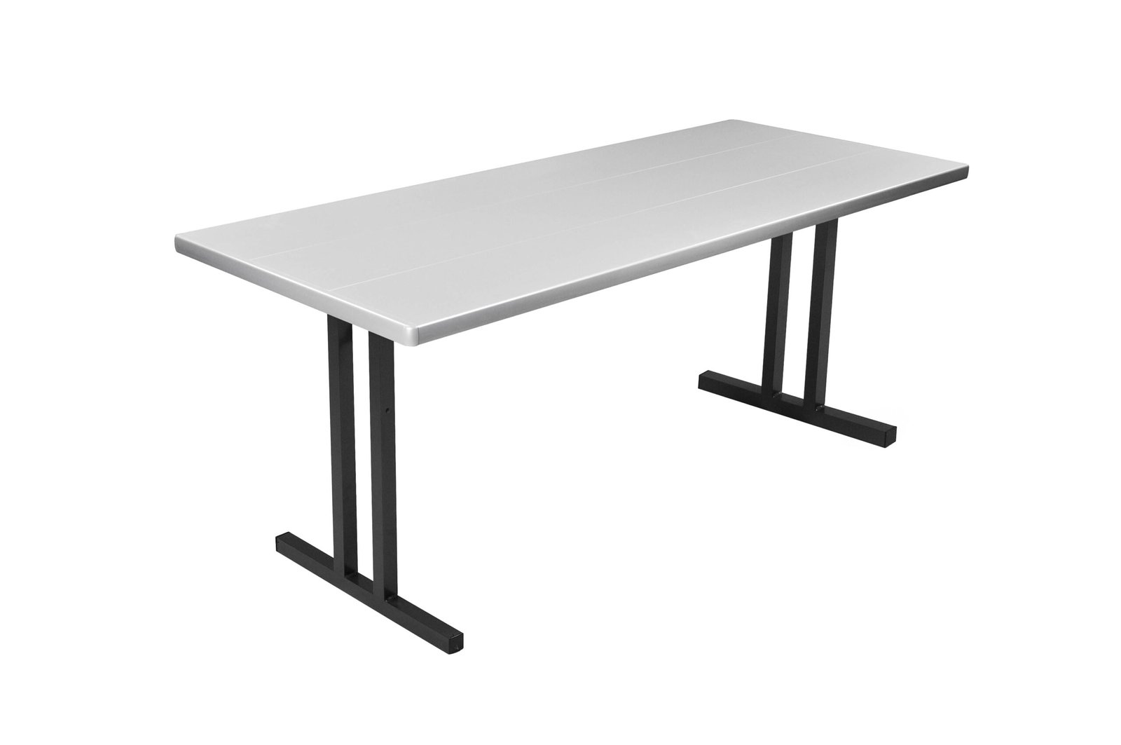 Alulite Table - Matte Silver Roman II Legs