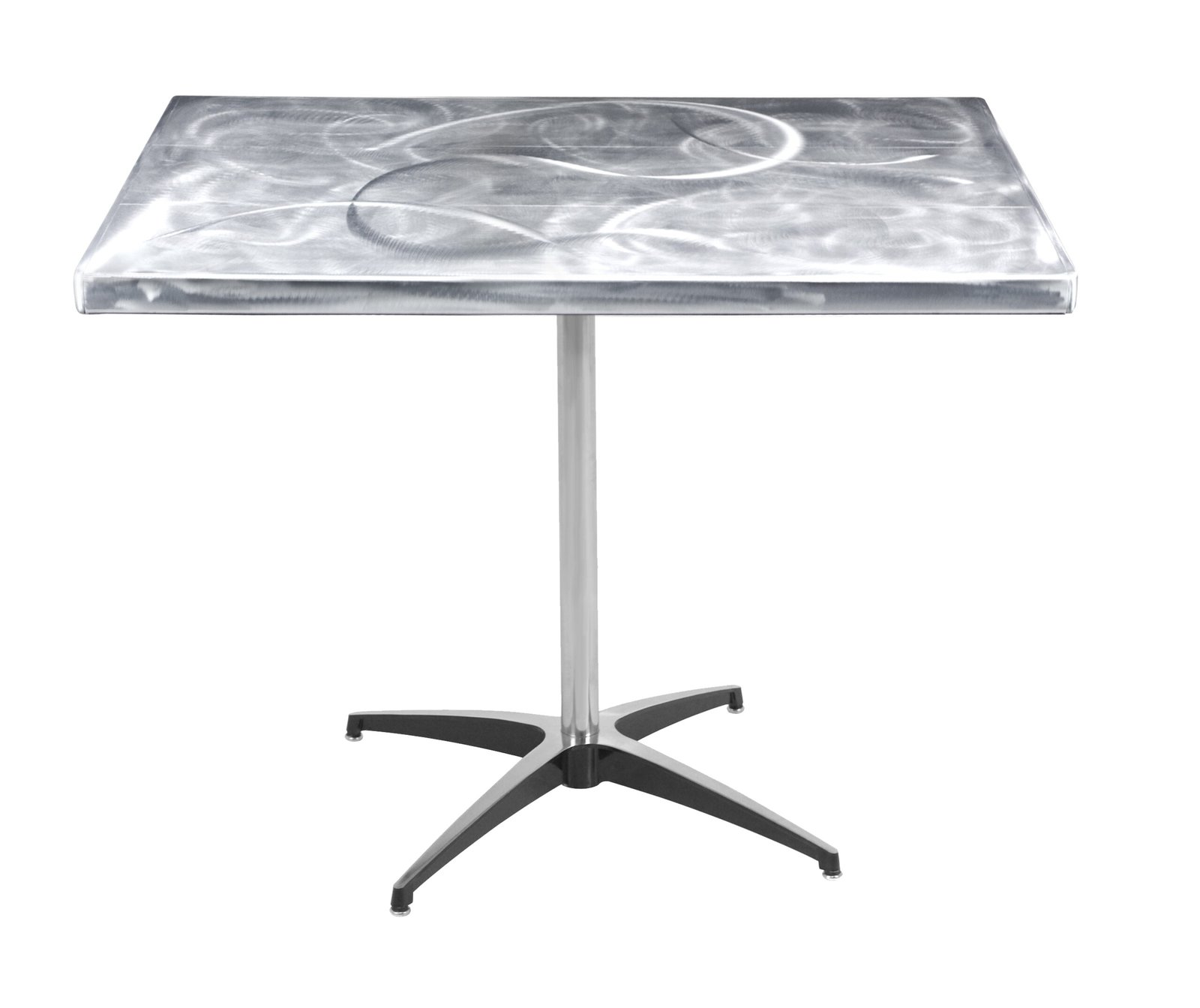 Knockdown Pedestal Table - Satin Swirl