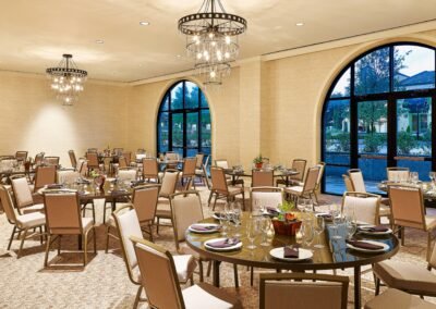 Round Swirl Tables as seen at the Sheraton Stonebriar