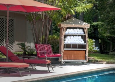 Towel Cabana, poolside