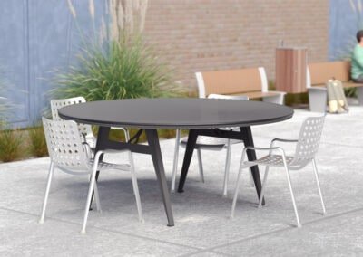 Taylor Outdoor Table as seen in an outdoor common area