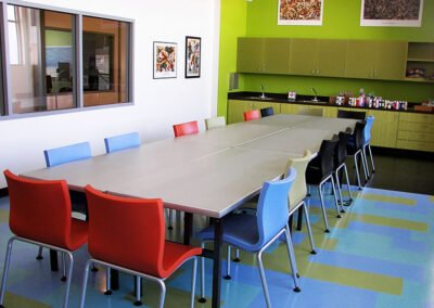 30" x 72" H Leg Alulite Tables in a square meeting setup